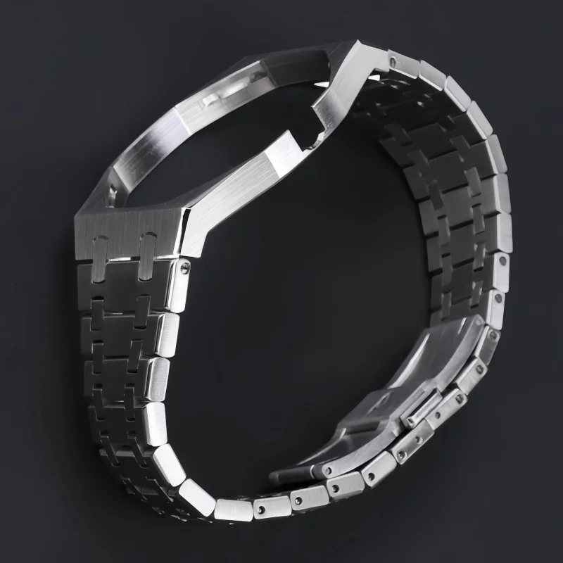 Stainless Steel Watch Case And Strap Mod Kit For Swatch X AP Royal Pop Pocket Changer To Wristwatch Personalized Accessories