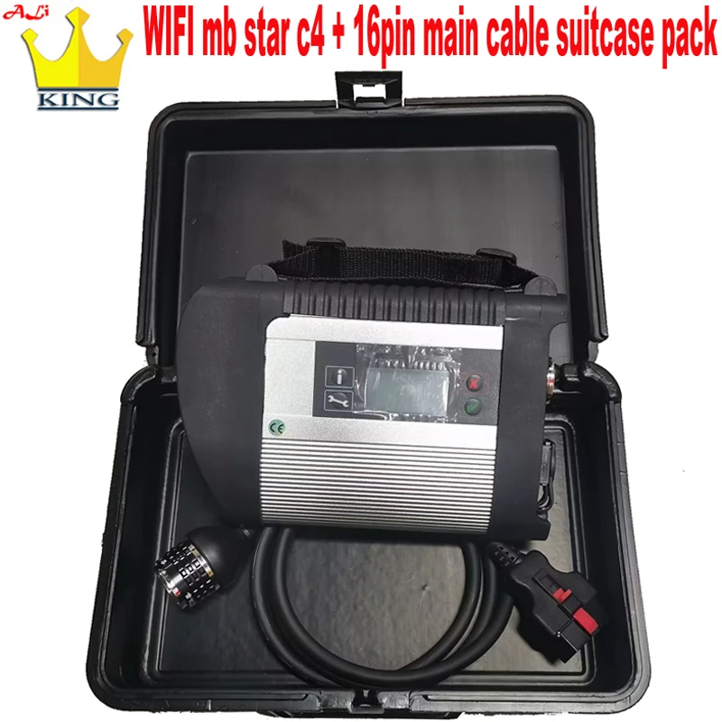 

MB Star C4 sd connect C4 multiplexer wifi star c4 scanner main unit + odb 2 16pin cable suitcase pack mercedes diagnostic tool