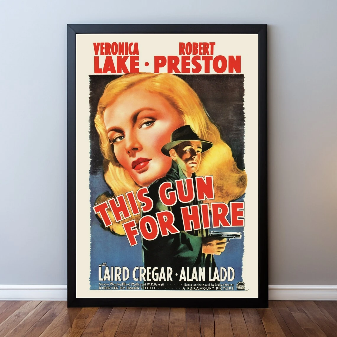 ملصق الفيلم الكلاسيكي - ملصق الفيلم بحيرة فيرونيكا - ملصق ريترو ملصق الفيلم الكلاسيكي الفيلم الكلاسيكي نوير هذه بندقية لتأجير الفيلم #1