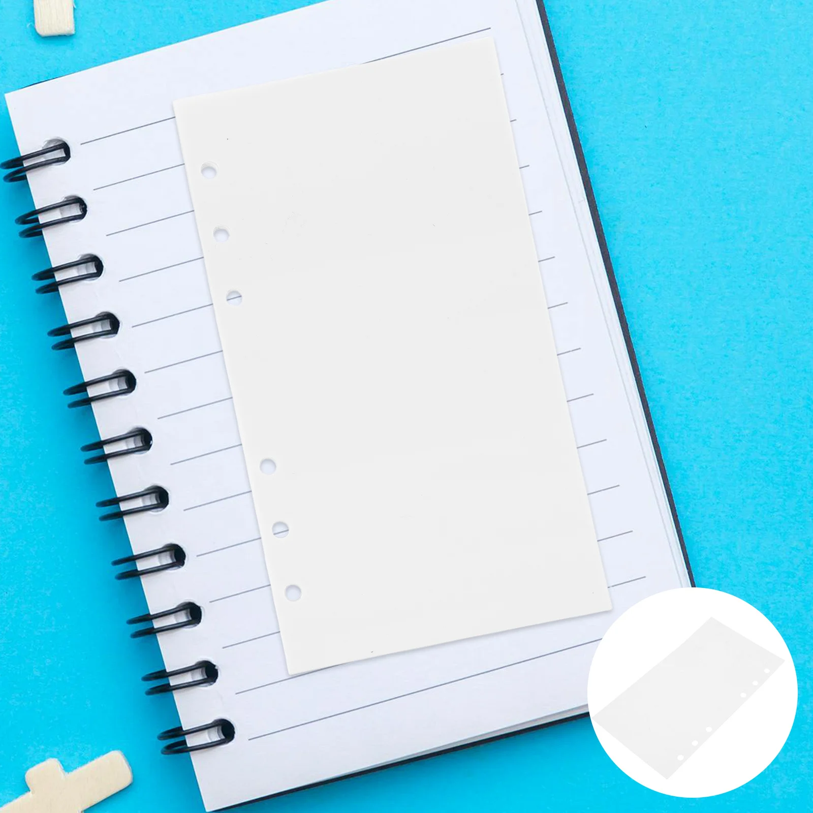 

A6 6 Ring Sticker Binder Refills Blank Reusable Release Paper Pages For Sticker Collecting Album Double-Side Insert