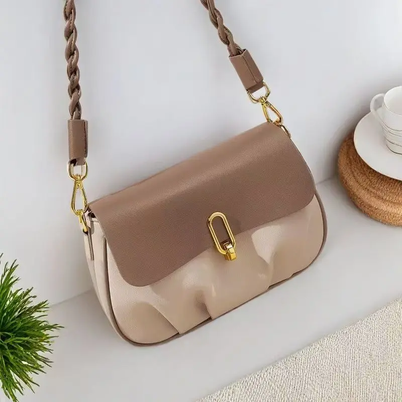

Small shoulder bag cloud bag pleated design all-match crossbody handbag shoulder bag light luxury women's bag