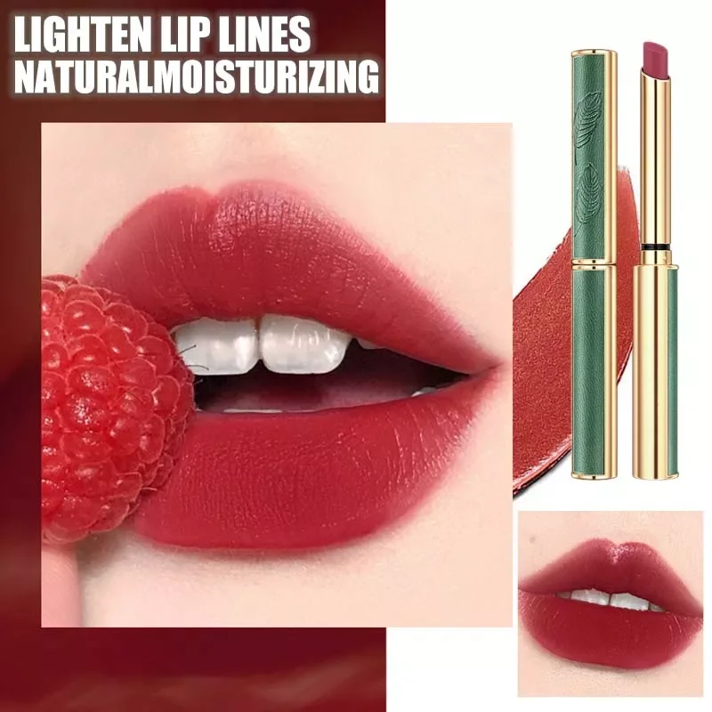 Vintage feine Tube seidig matt Lippenstift Make-up feuchtigkeit spendend seidig langlebig wasserdicht Student Lippen Make-up Lippen Glanz Lippenstift