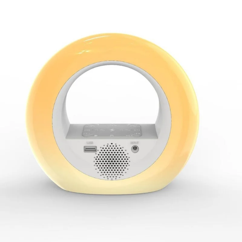 Wireless Charging Colorful Atmosphere Sleep Light Bedroom Wake-Up Night Light Smart Electronic Alarm Clock White Noise Sleep Dev