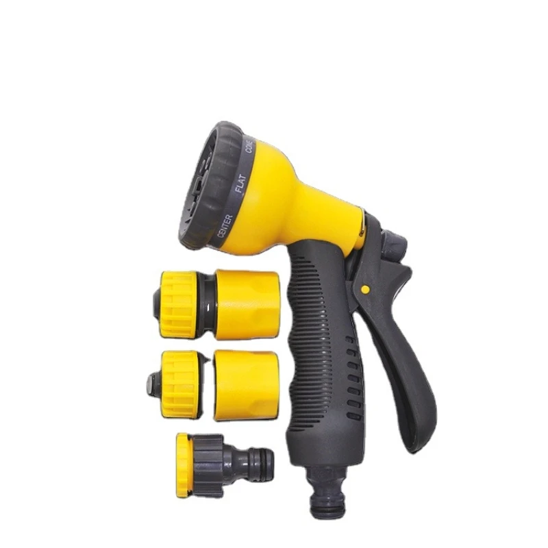 

Crown Garden Tools High Quality 8 Pattern Garden Water Hose Nozzle Gun Adjustable Portable Garden Water Nozzle Gun Set