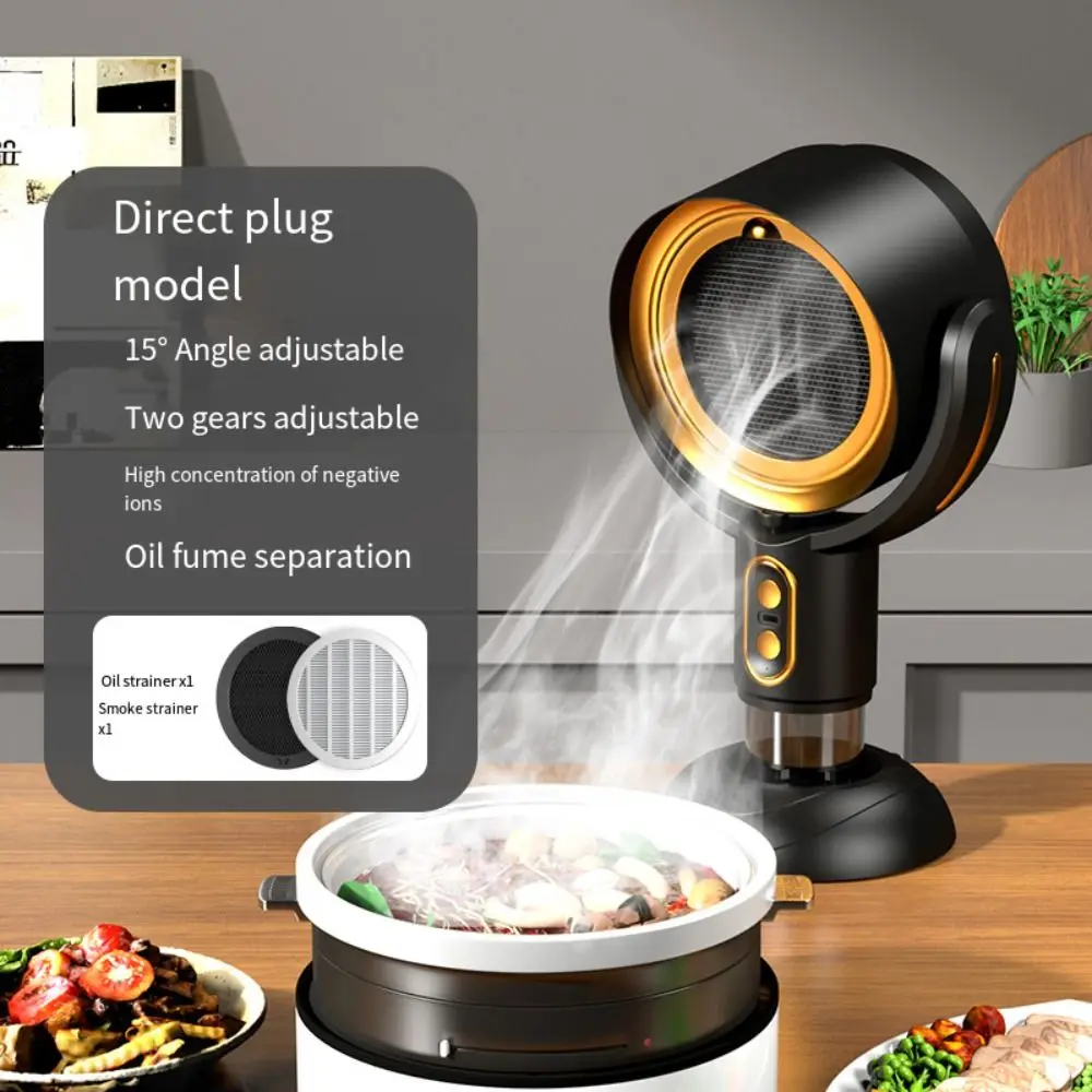 Cappa da cucina portatile da tavolo Mini cappa aspirante salvaspazio a basso rumore Angoli regolabili Fornello purificatore d'aria da cucina a 2 velocità