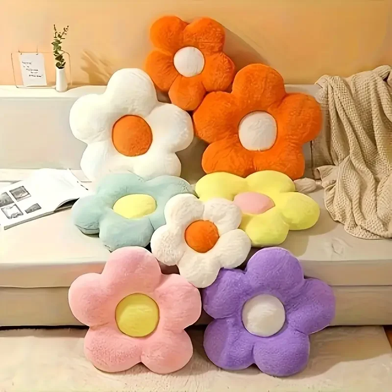 Cushion Flower Circular Shape Cloth With Soft Nap Office Classroom Chair Cushion Couch Pillow Bedroom Floor Winter Thick Cushion