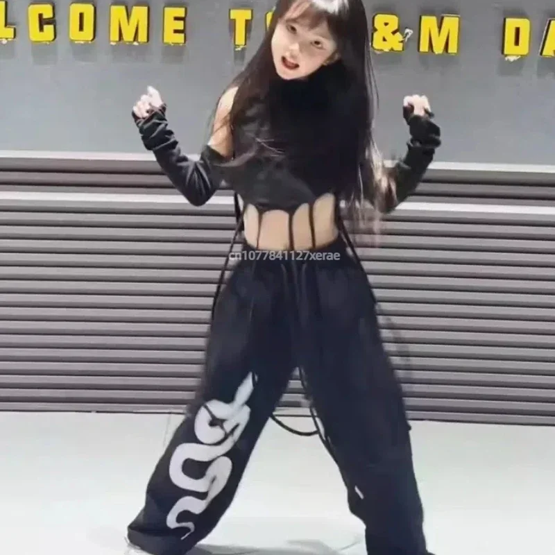 2026 Neues Mädchen-Sommer-Jazz-Tanzset im koreanischen Hip-Hop-Streetwear-Stil, Kinder-Performance-Kostüm, Sport-Bühnenoutfit – Detail 2