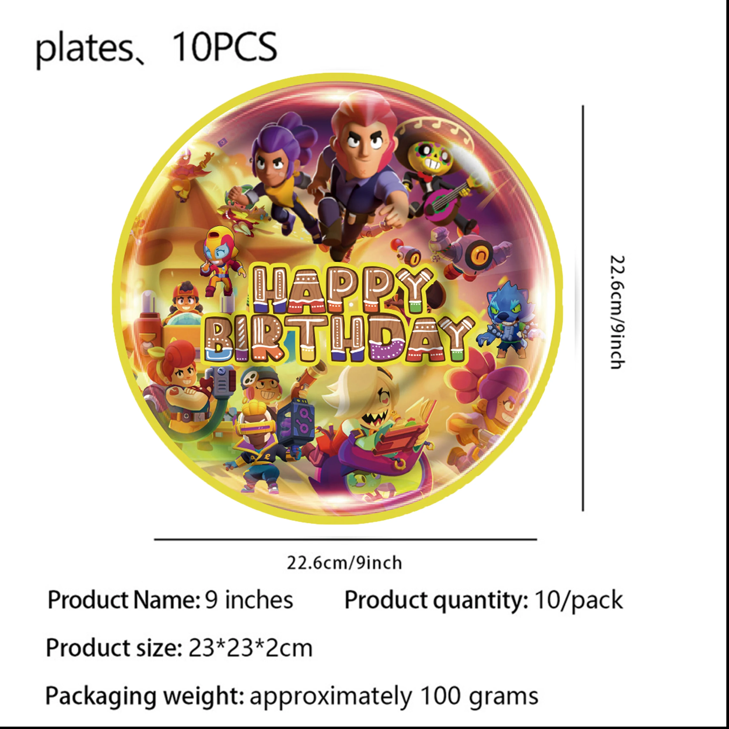 Figuras de Anime Brawl Stars, Decoraciones para Fiestas de Cumpleaños, Vajilla Desechable, Platos, Vasos, Servilletas, Recuerdos para Fiestas