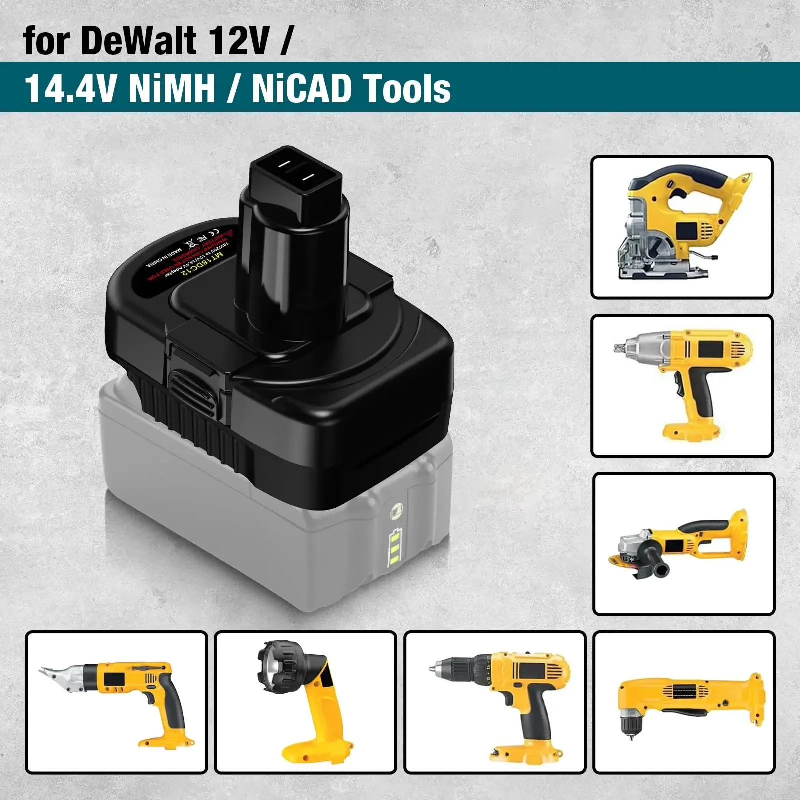 

Для DeWalt/Milwaukee/Makita 18/20 В аккумулятор для преобразования в Ni-CD Ni-MH аккумуляторные инструменты DeWalt 12/14,4 В, адаптер DM20DC12 MT18DC12