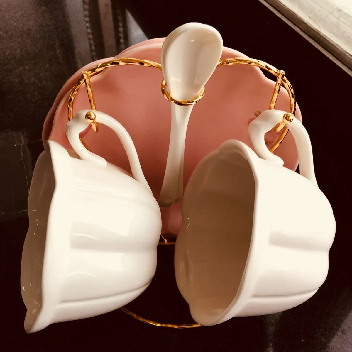 

2Pcs Stainlesssteel Cupstand Plateholder Rackkitchen Organizerdryingshelf 2cups2plates Golden Plate Rack