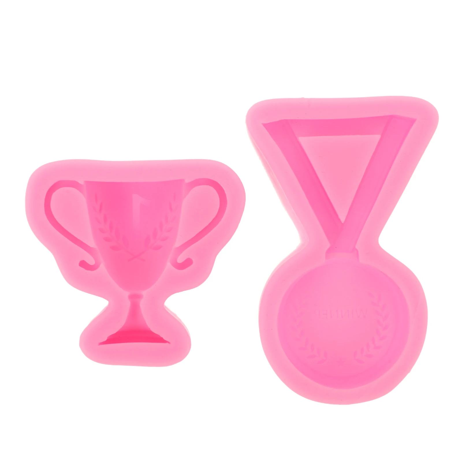 

2pcs Trophy Medal Silicone Molds Chocolate Baking Fondant Cake Decorations Candy Jelly Pudding Molds Pastry Cupcake Mold