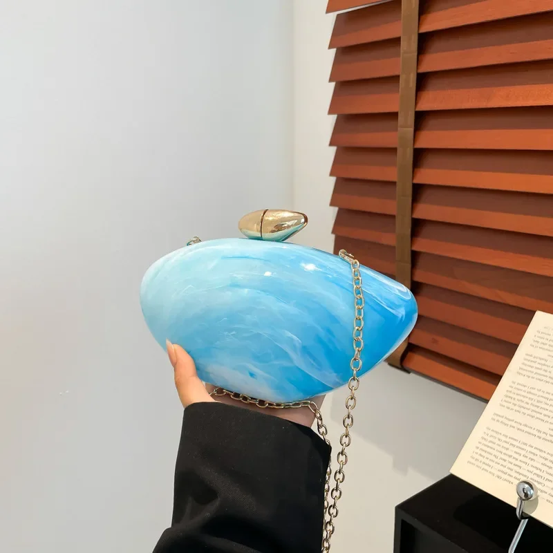 

Acrylic Women's Crossbody Bag Shoulder Fashion Mango Candy Color Dinner Bag