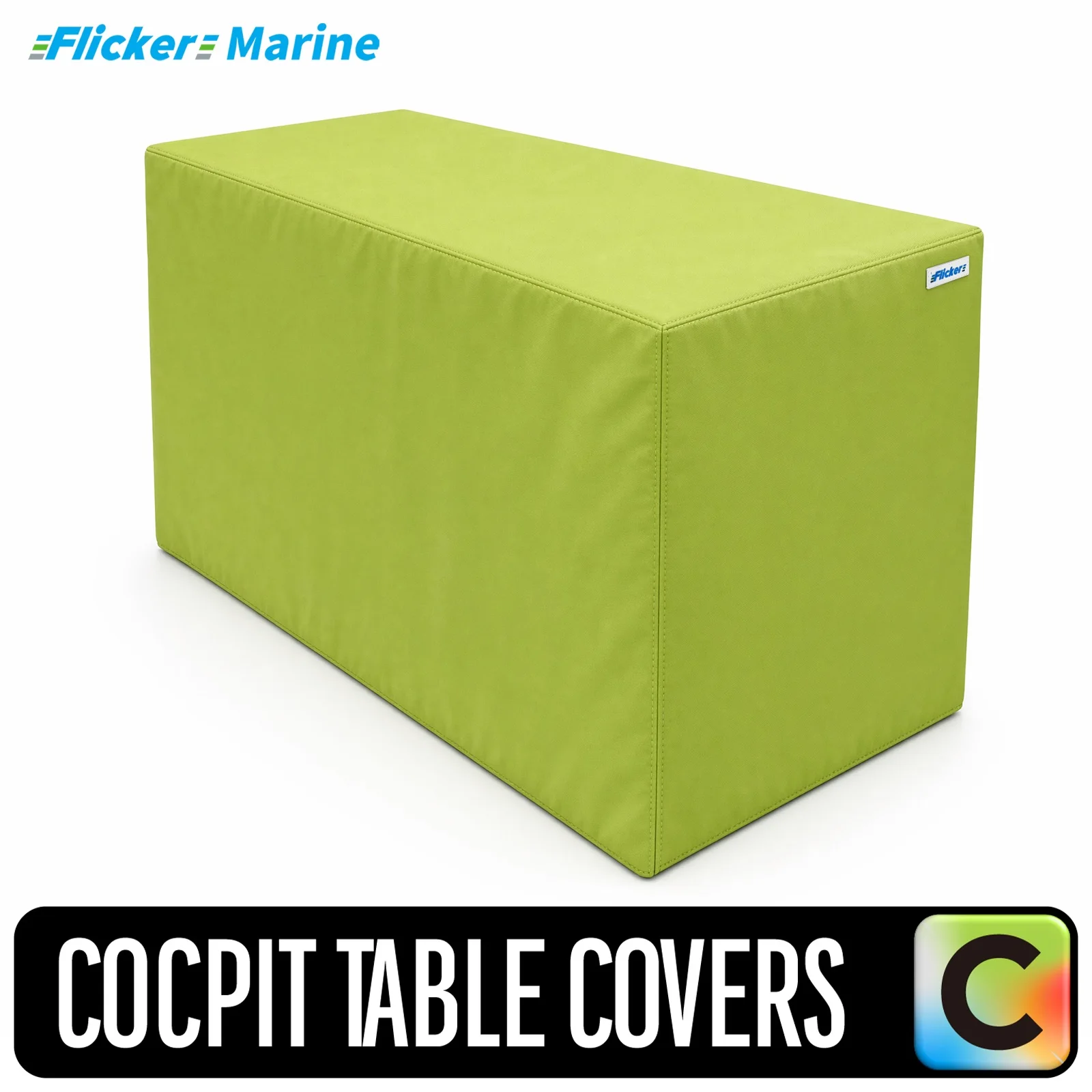 

FLICKER MARINE Colorful Cockpit Table Covers, Multi-Size Options, Durable Marine Fabric, Reinforced Edges, Secure Fit Design, Ea