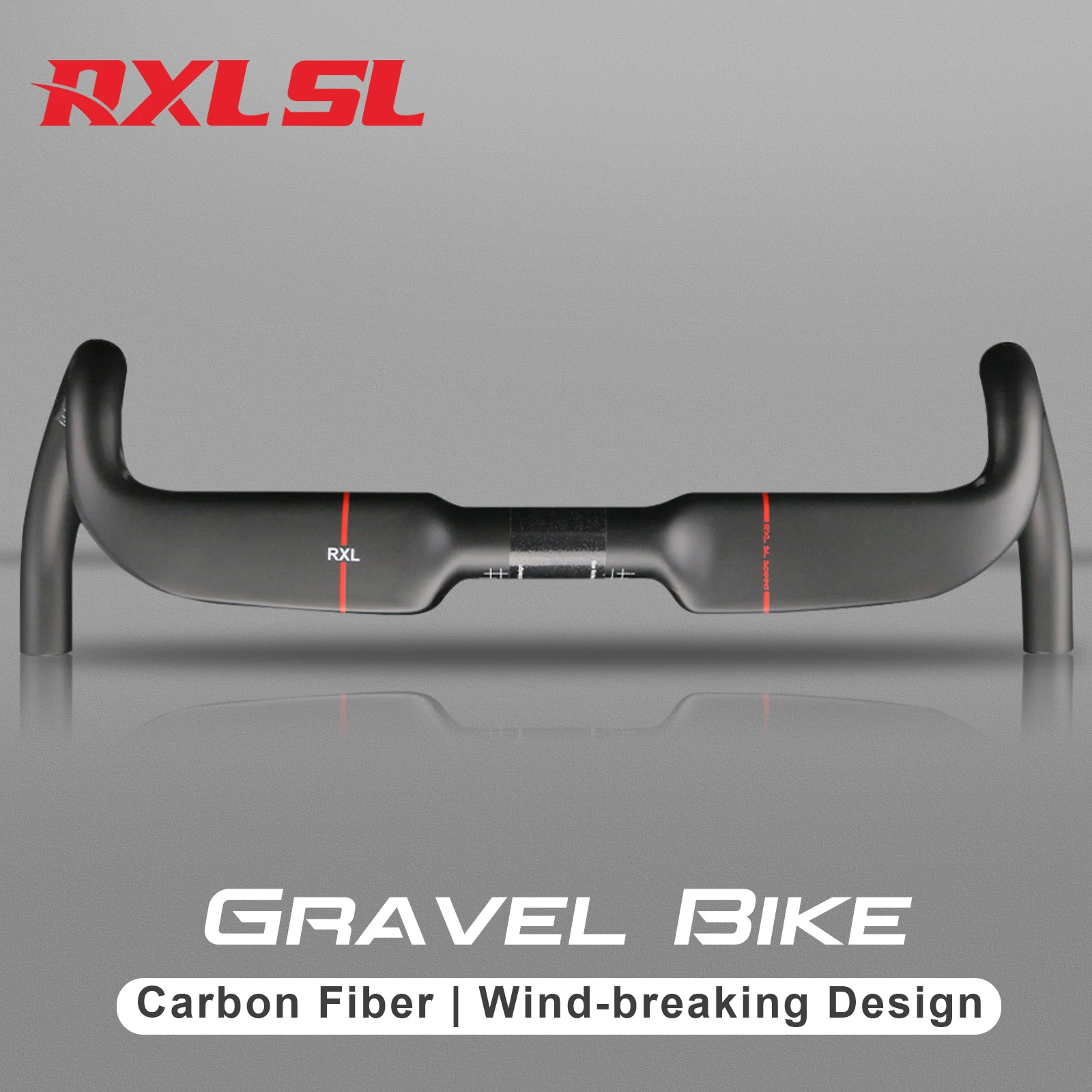 RXL SL Road Bicycle Racing Bike All Carbon Fiber   All internal Cables 31.8 Outward Angle Drop Bars for Gravel Bike Handlebars