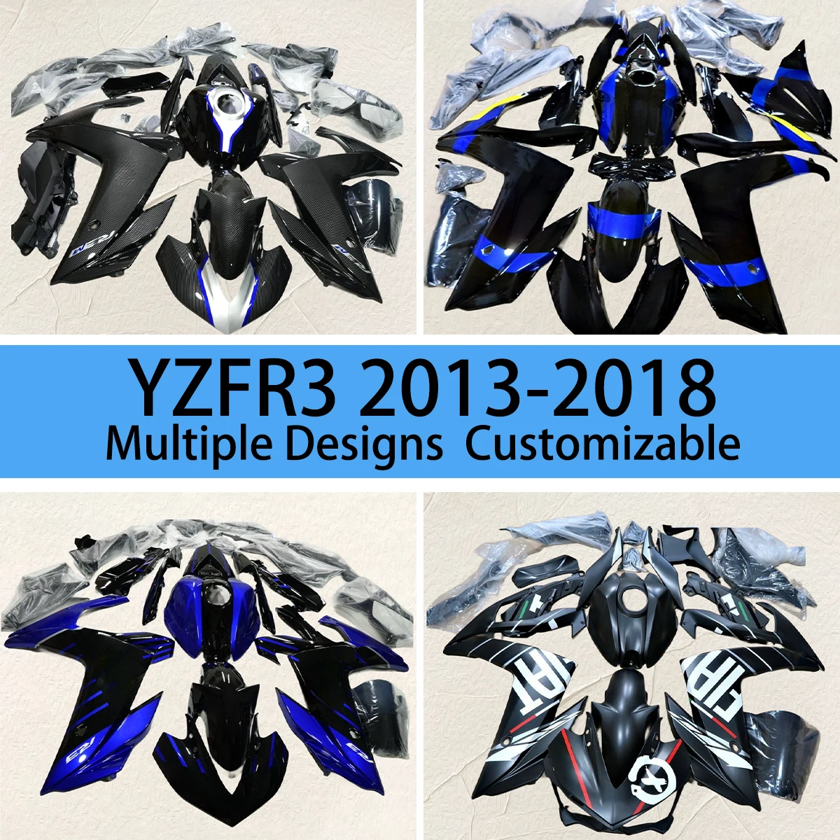 

For YAMAHA YZF R3 2013 2014 2015 2016 2017 2018 Injection Fairing Kit YZFR3 13-18 Motorcycle Aftermarket Fairings