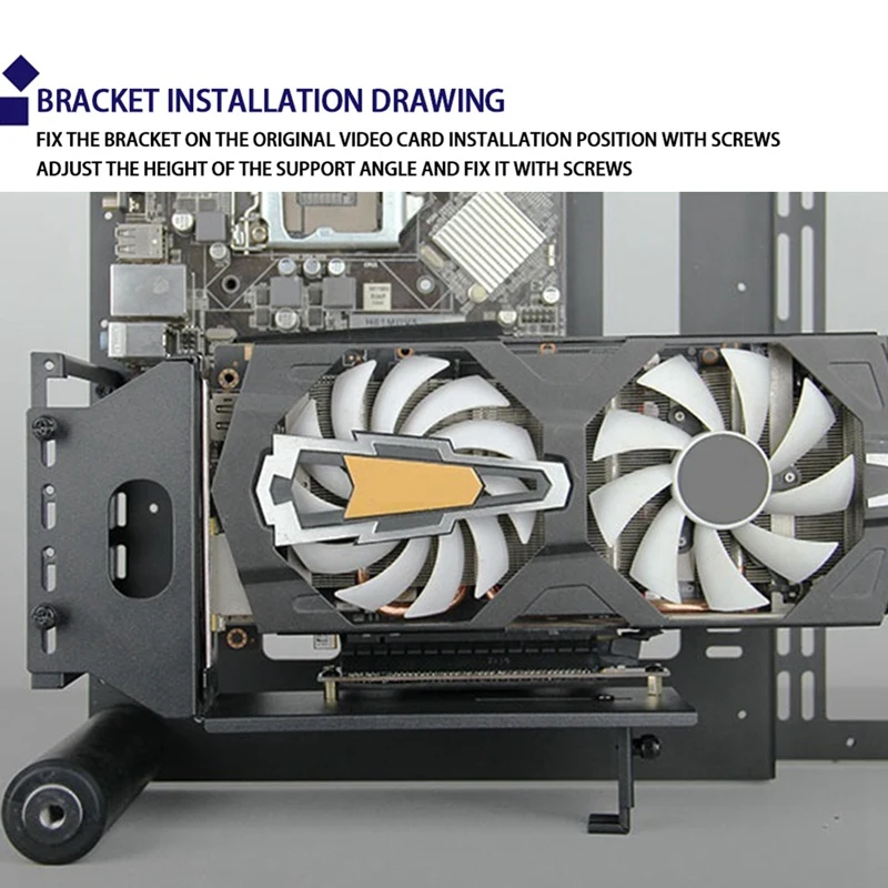 GPU Stand Image Card Vertical Holder With PCI Express Extension Cable Fixed GPU PCI-E Built-In Vertical Bracket-HDL