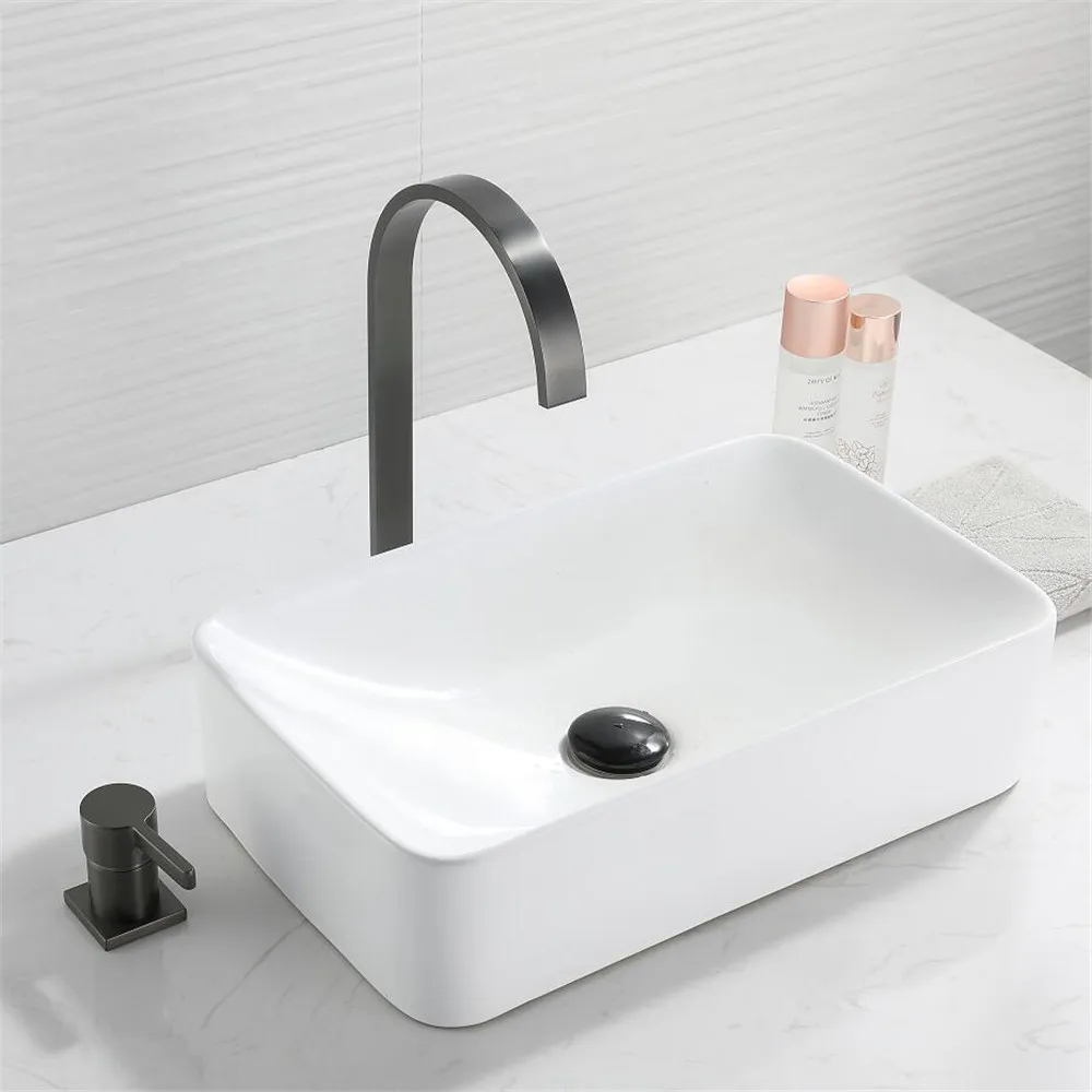Brushed gold Basin faucet Bathroom two holes Gun Grey Widespread bathroom faucet sink tap 360 rotating widespread basin Tap