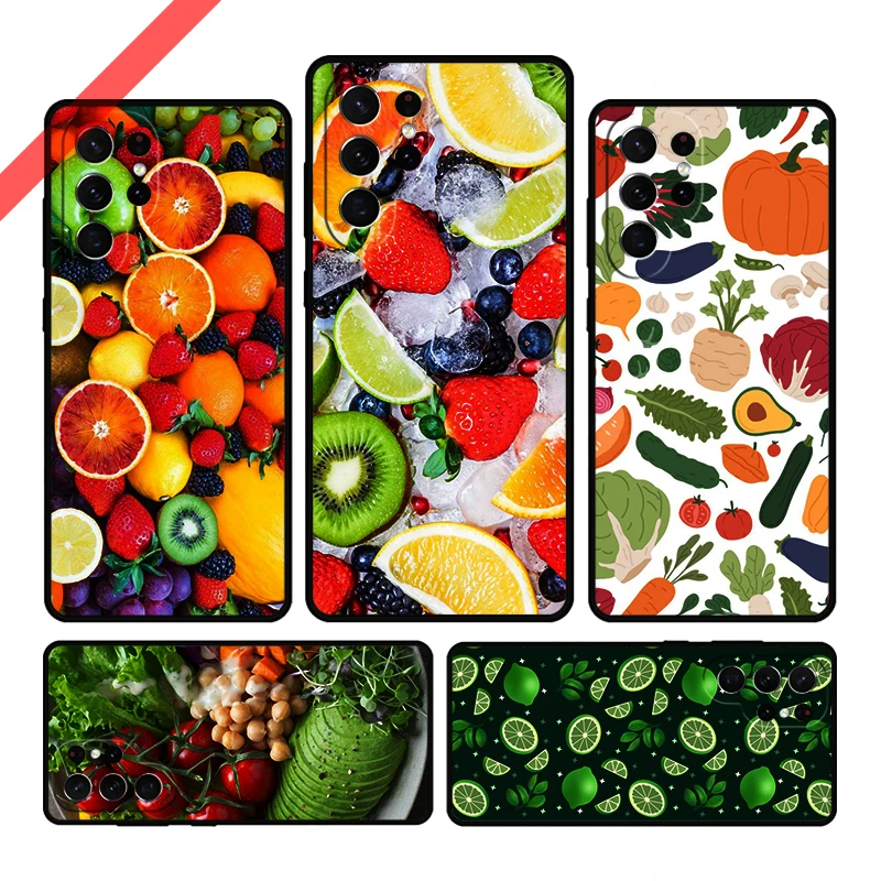 fruit and vegetable salad Phone Case For Samsung Galaxy S20 FE S21 S10 S23 Plus S24 S22 Ultra Coque Note20 Note10 S9 S8 Cover