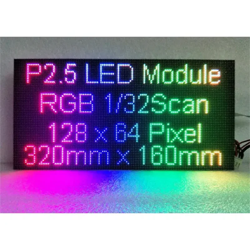 

P2.5 Indoor SMD 2121 320x160mm 128x64 Dots Full Color RGB Module Display RGB Video Panel Matrix Wall Screen
