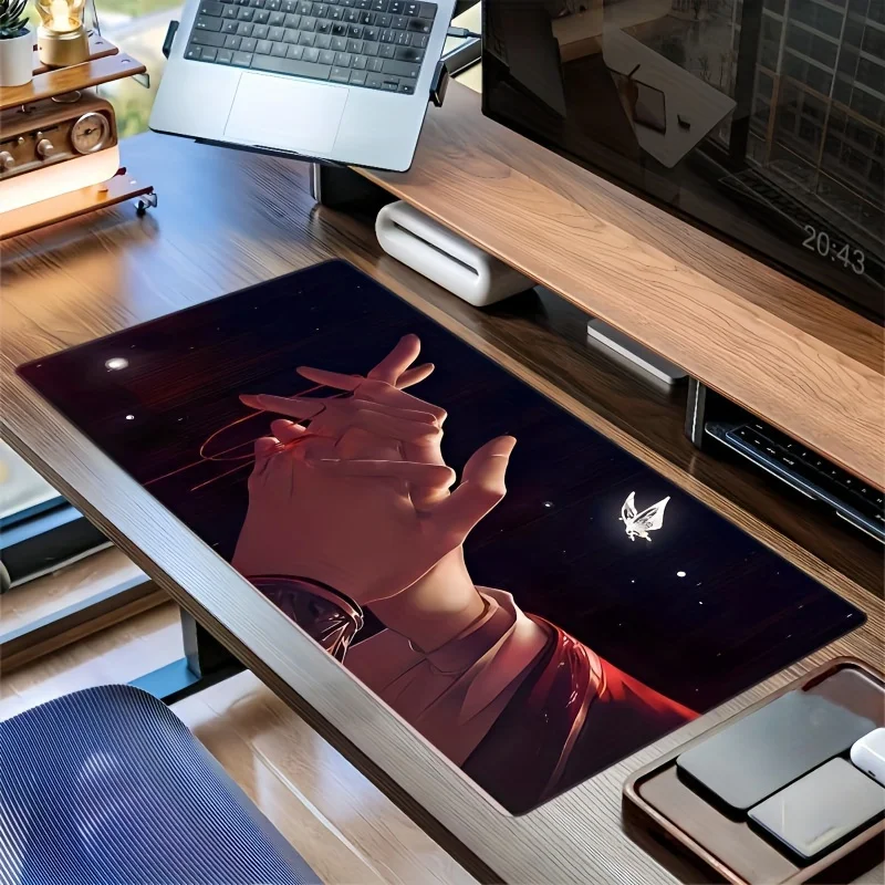 Tao Guan's Blessing Extended Gaming Mouse Pad Anti-Slip Rubber Desk Mat for Work and PC