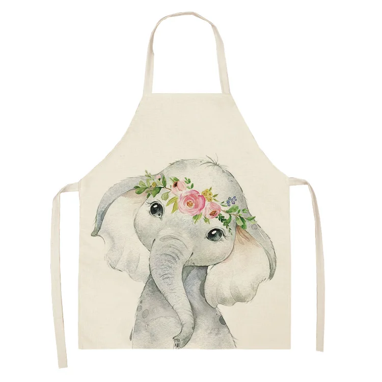 Creative elephant pattern House cleaning Apron for children customizable apron Child apron aprons for women Woman kitchen apron