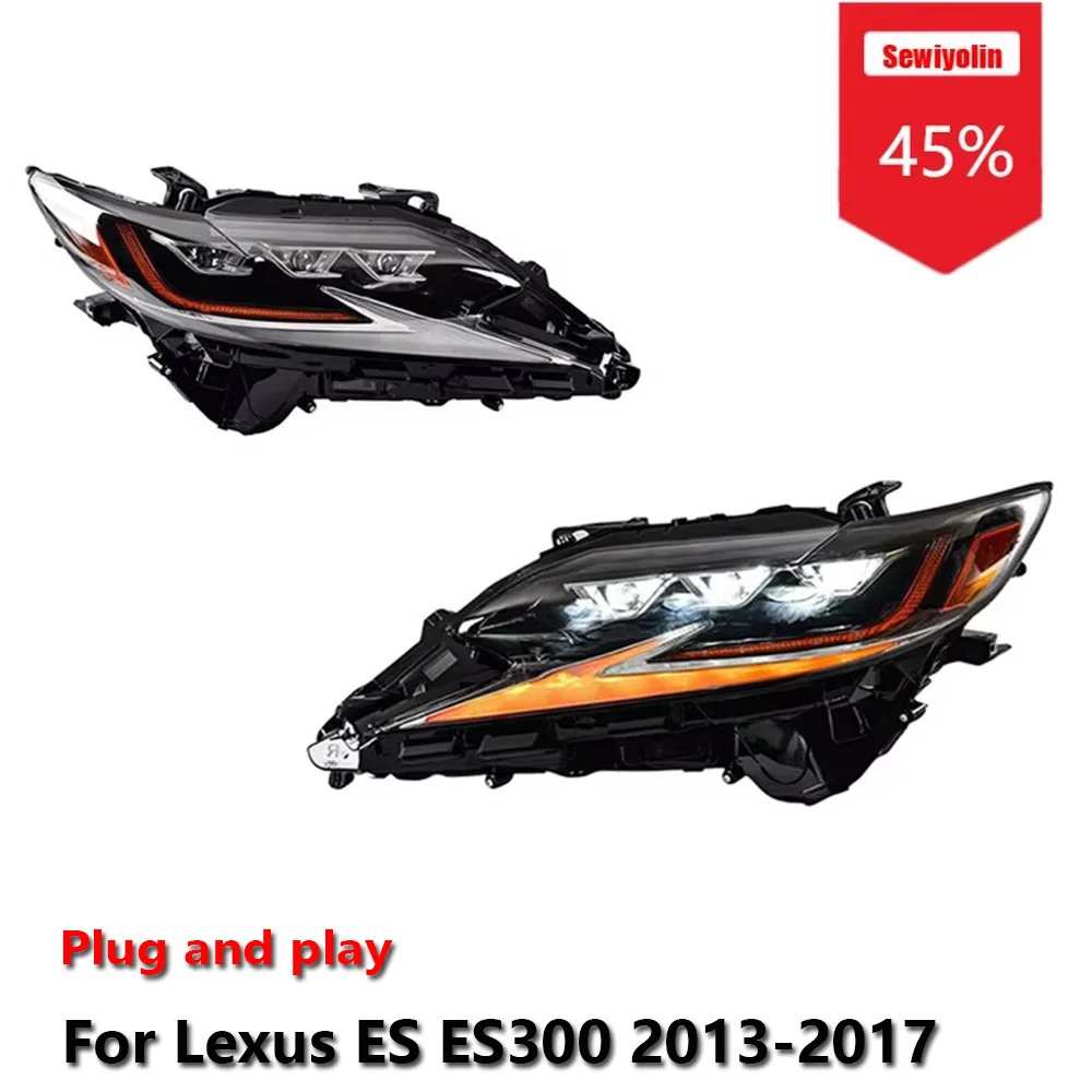 

Sewiyolin Car LED Headlight Assemblies For Lexus ES ES300 2013-2017 Fog DRL Brake Turn Signal Lamp Plug and Play