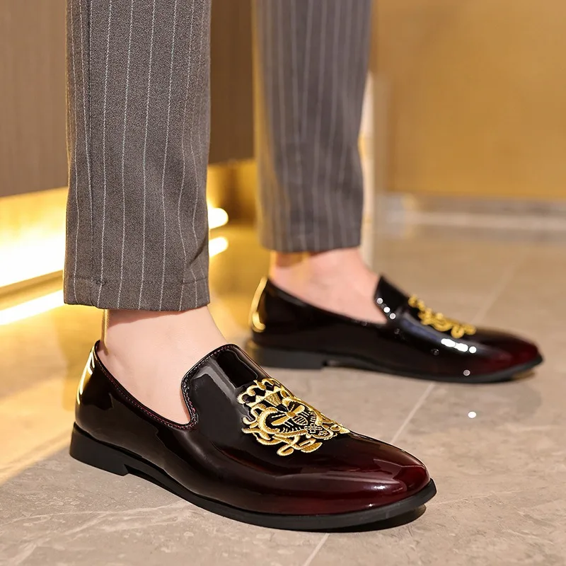 

Размер 40-48, офисные мужские модельные туфли, лоферы пенни, мужские лакированные мужские деловые лоферы, роскошные мокасины, schuhe Herren
