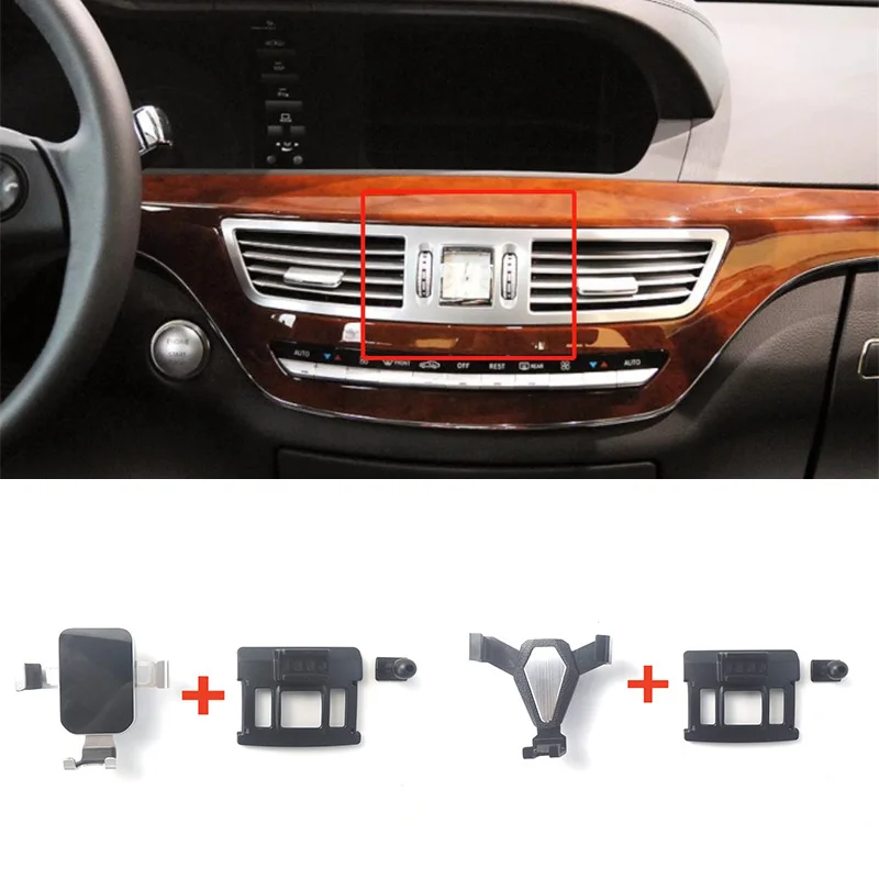 

1 партия АБС-пластик для Mercedes Benz S400 S450 S500 W221 2008-2012 гравитационная связь специальный автомобильный держатель для мобильного телефона