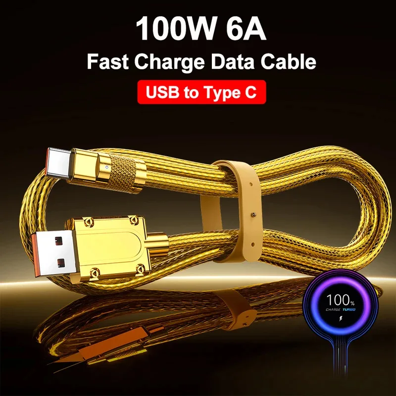 

100W 6A USB to Typc C Fast Charging Data Cable For Samsung Xiaomi Phone USB C Micro usb Cord For iphone 14