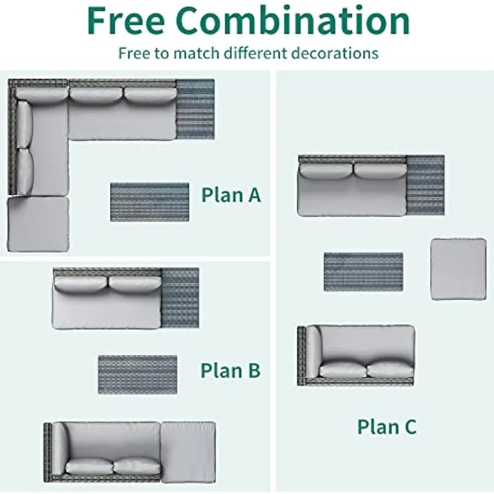 Conjunto de muebles de exterior para patio, 72,1x26,4x26,4 pulgadas