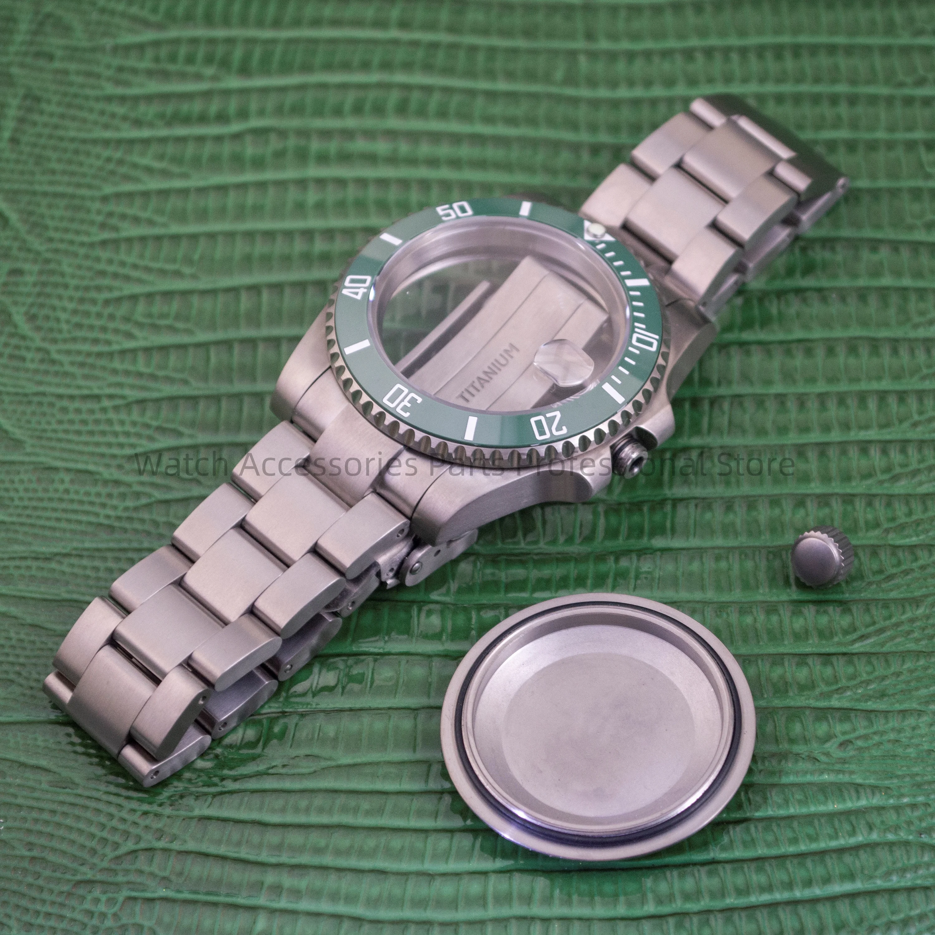 40mm Titanium Watch Case Strap Sapphire Glass 20mm Titanium Watch Band For ETA2824 NH35 NH36 SUB GMT Watch Accessories