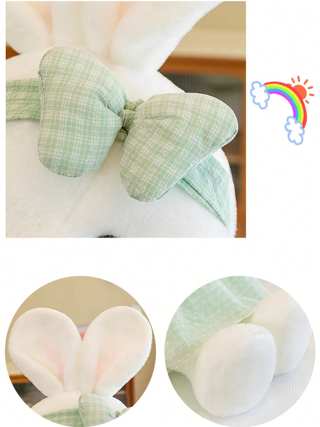 1pc brinquedo de pelúcia de coelho bonito-boneca de coelho de saia de princesa macia, presente de natal de páscoa para meninas, presente de aniversário dos namorados