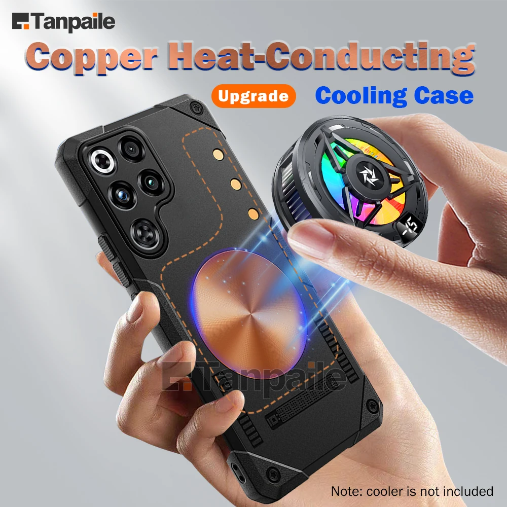 

Gaming Cooling Phone Case For Red Magic 11 Pro+ Air Magnetic Silicone Shockproof Heat Dissipation Cover