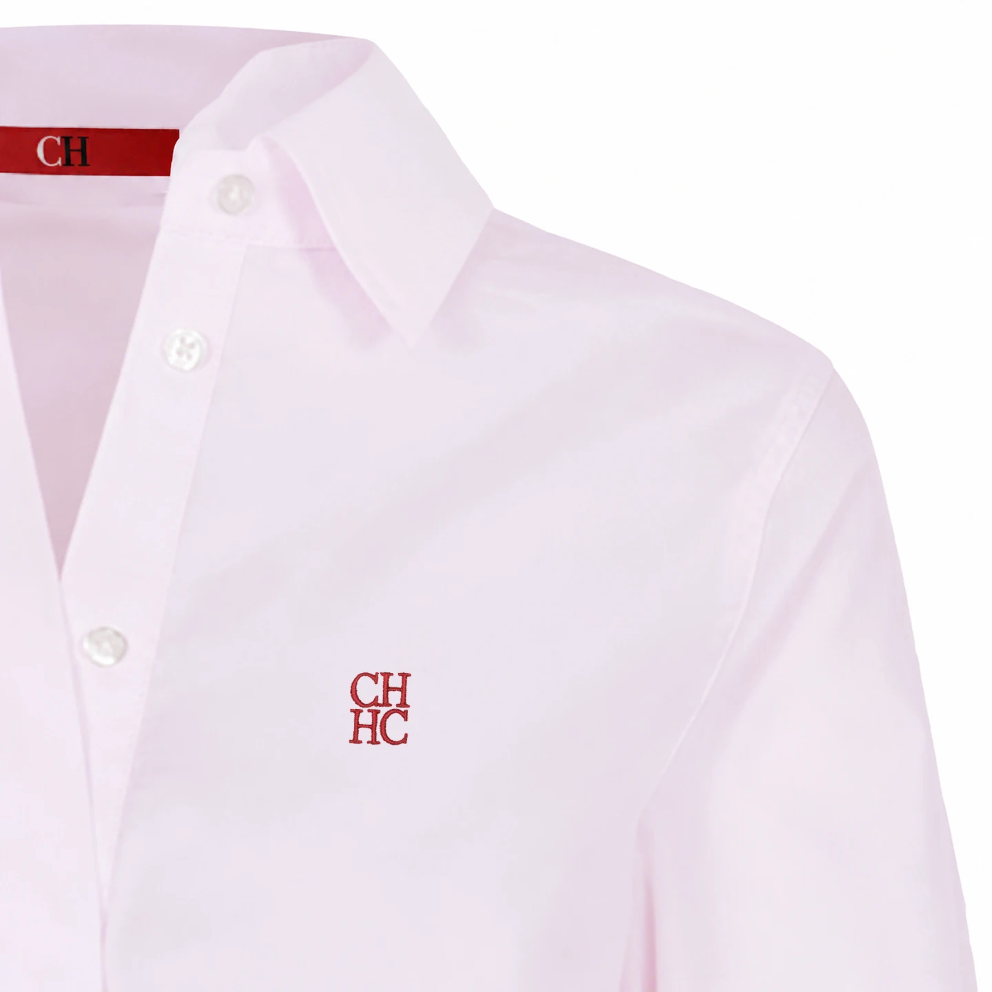 CH Damen Rosa Hemdbluse mit Knöpfen, Langarm, lässig, locker geschnitten, elegant, für Büro und Arbeit, modische Oberteile – Detail 3