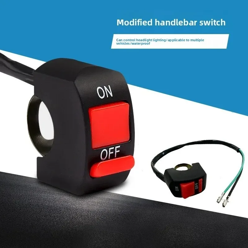 New 2025 1pcs for Motorcycle Light 2 Line Switch ON-OFF Spotlight Power Button for Electric Parts Waterproof Sell Good
