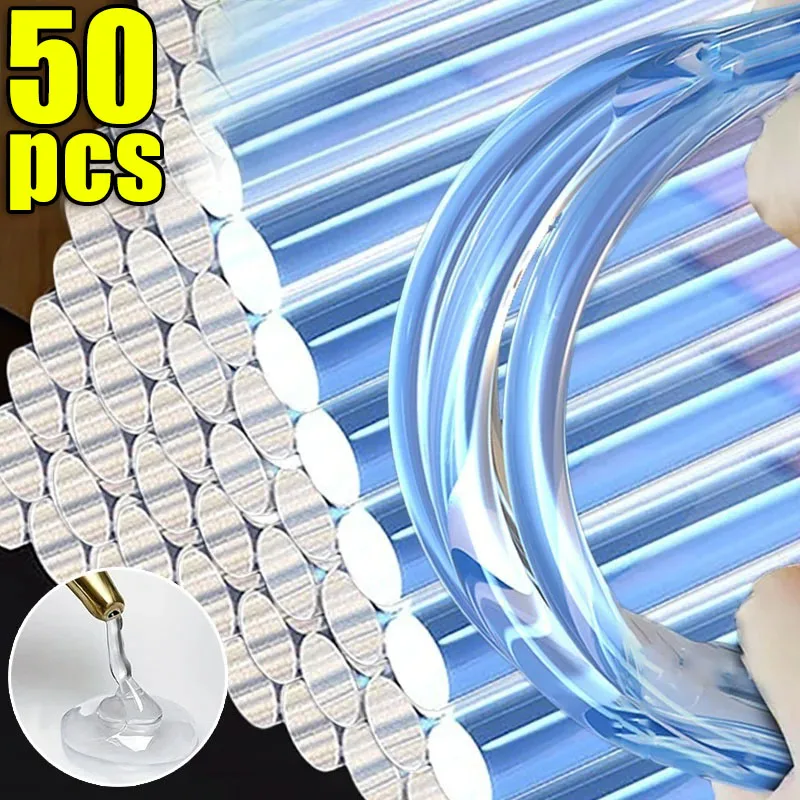 1/50pcs Transparent Acrylic Lollipop Stick Reusable Candy Dessert Chocolate Bakeware Cupcake Toppers Stick Home Kitchen Supplies