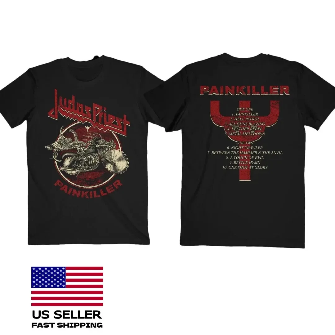 Hot New Judas Priest Painkiller 35th Anniversary Album Tracklist T Shirt S-5XL