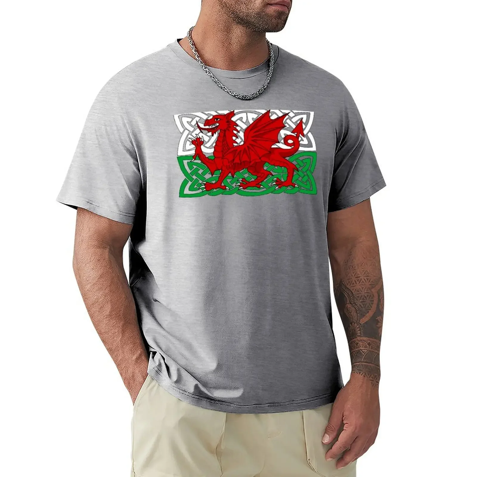 Y Ddraig Goch T-shirt new edition summer top sweat plus size tops clothes for men