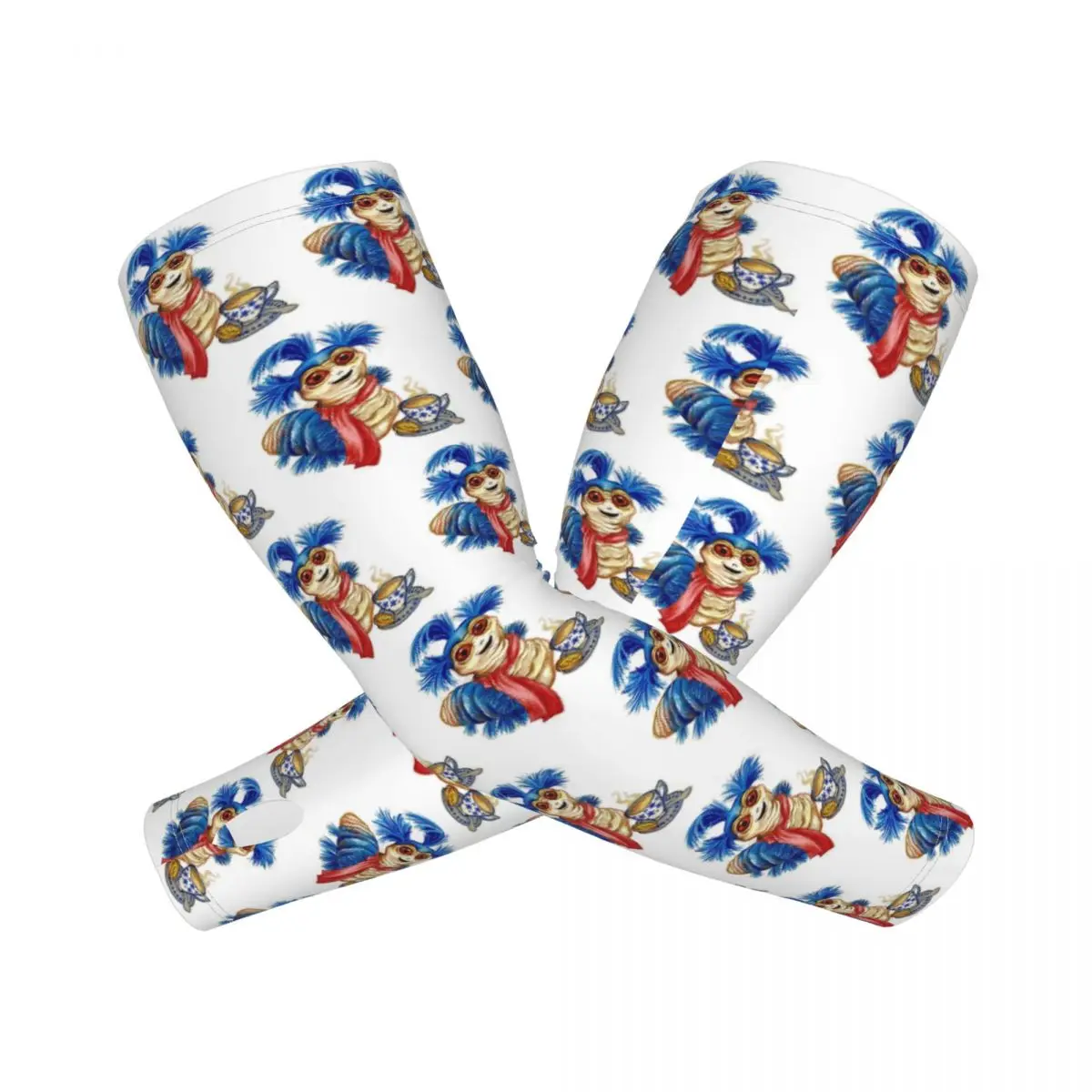 Ello! The Worm - Labyrinth Manchons de bras extérieurs Housse de protection solaire UV Manchons de tatouage de cyclisme en soie glacée d'été