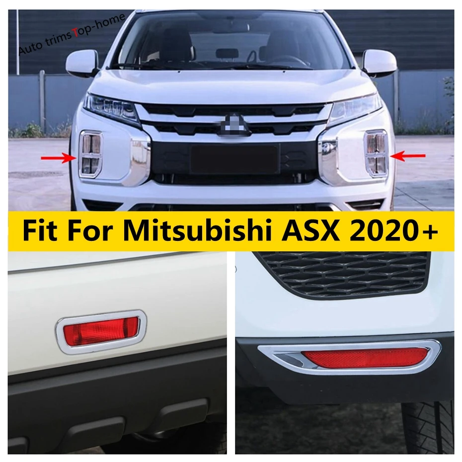 

ABS Chrome Front Rear Bumper Fog Parking Brake Light Lamp Decoration Frame Cover Trim For Mitsubishi ASX 2020 2021 Accessories