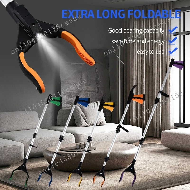 New Light Emitting Diode Light Foldable Industrial Garbage Picker Garbage Grabber Tool