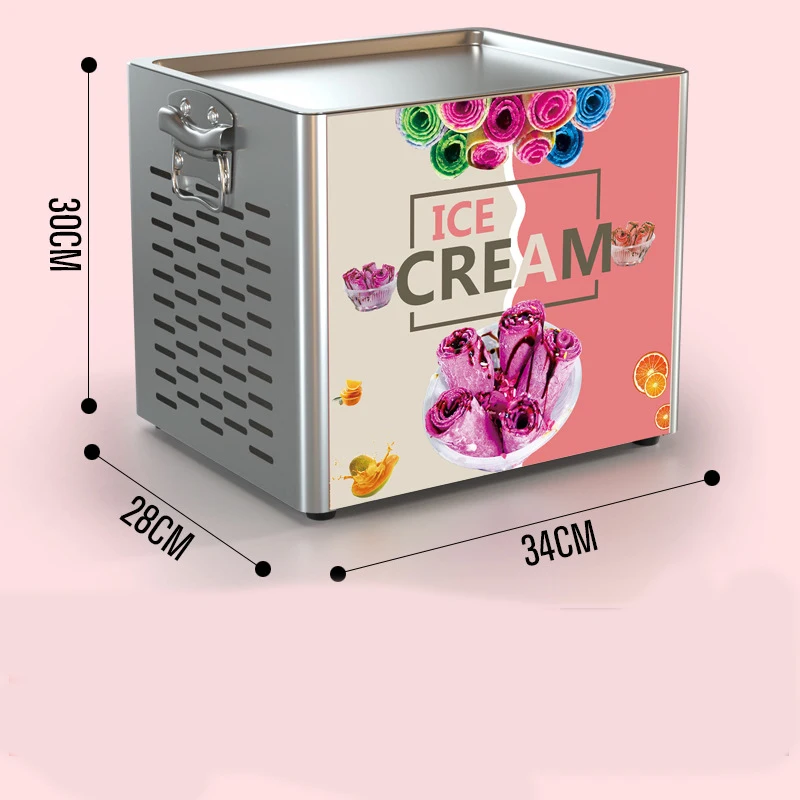 ยี่ห้อใหม่ทั้งเครื่องสแตนเลส Mini Mini Ice กระทะ Plug-ในครัวเรือน Diy Manual Ice กระทะ