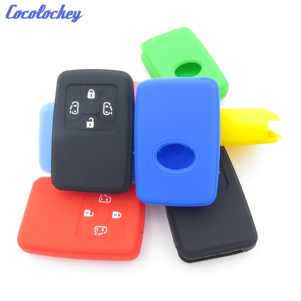 Cocolockey Silicone Car Key Cover Case Fit for TOYOTA ESTIMA ALPHARD VELLFIRE REMOTE SMART KEY 4 BUTTON No Logo