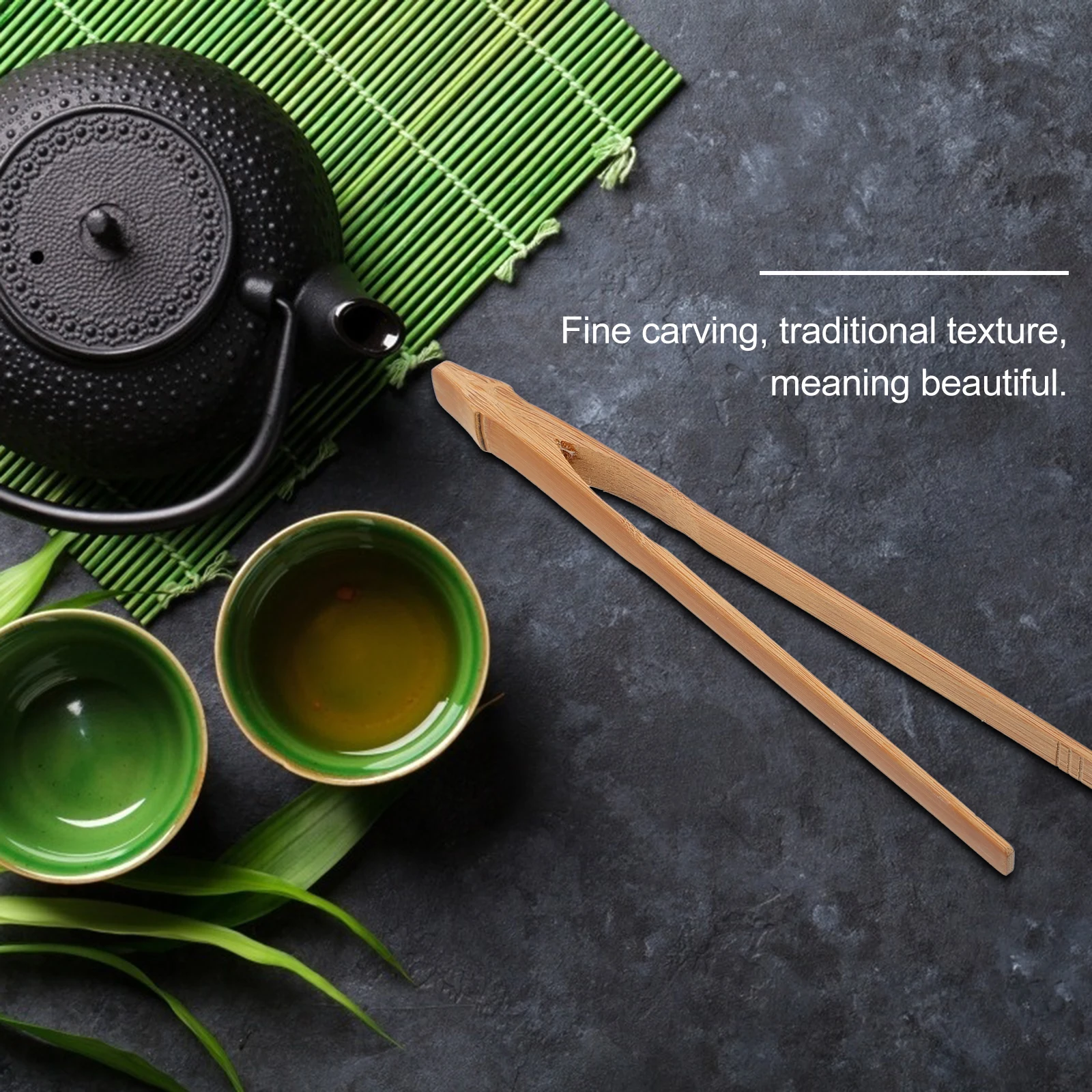 

Tea Ceremony Bamboo Clip Clamp Tong Cookies Steak Accessory Toaster Food