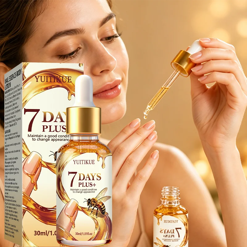 YUITIKUE 7 Days Plus Bee Nail Essence 30ml Repair Brittle Nails Strengthen Fingernail Toenail Cuticle Manicure Care