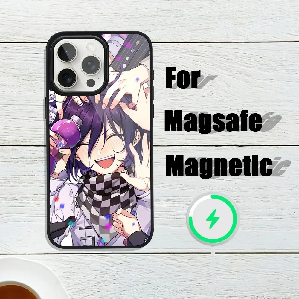 Danganronpa Kokichi Oma Purple Phone Case For iphone 13 Plus 12 14 Mini 11 Max 15 Pro Magsafe Magnetic Wireless Charging Shell