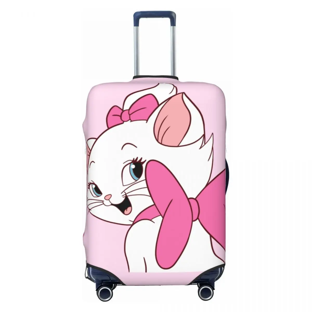 

Милый детский котенок с бантиками на спине, чехол для чемодана, пыленепроницаемый фильм Marie Girly Cat, дорожные чехлы для багажа для 18-32 дюймов