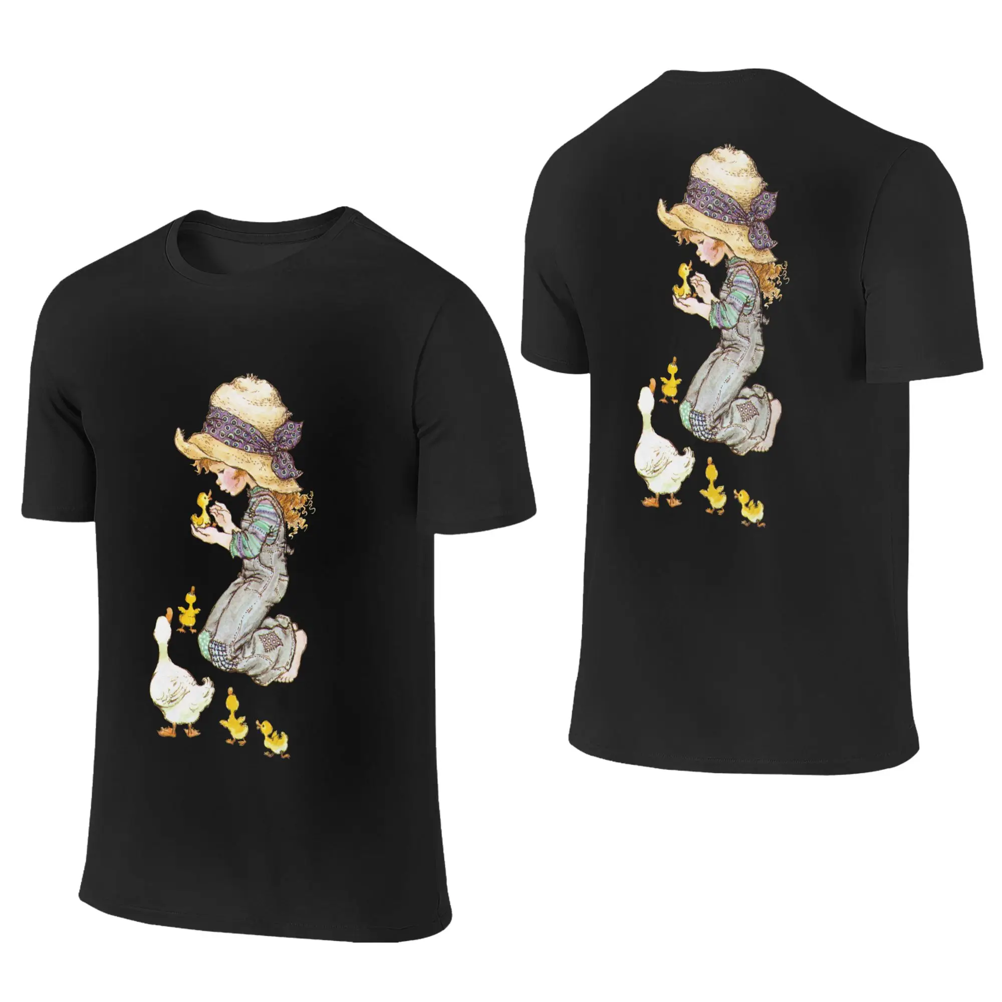 100% Cotton Sarah Kay Girl T-Shirt Men's Double Sided T Shirt Men O-Neck Summer Shirts Tops S-6XL