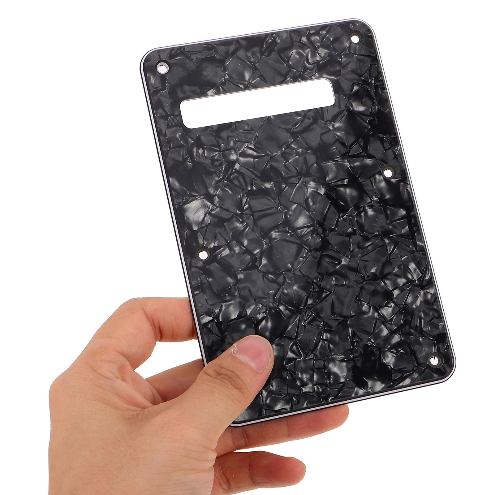 

2Pcs Electric Guitar Backplate 6Hole Rounded Edge Pick Guard Replacement Cover Plates for Musical Instruments Guitar Backplate