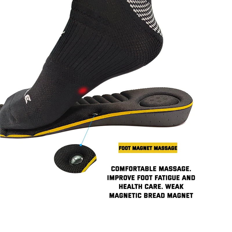 Magnet Arch Support Height Increase Insole 2-5cm Invisible Cushion Height Lift Free Cut Shoe Heel Insert Taller Support Foot Pad